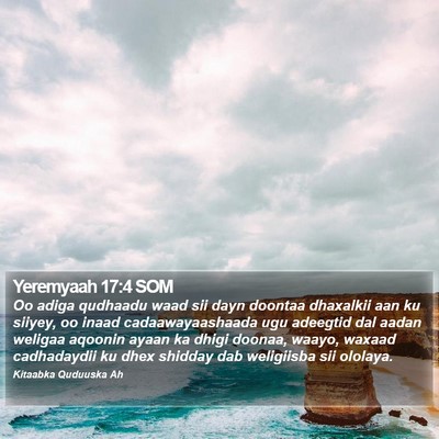 Yeremyaah 17:4 SOM Bible Verse Image