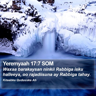 Yeremyaah 17:7 SOM Bible Verse Image