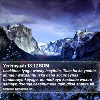 Yeremyaah 18:12 SOM Bible Verse Image