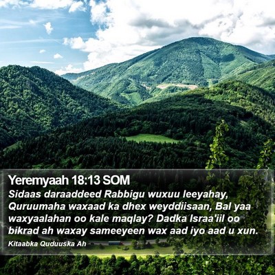 Yeremyaah 18:13 SOM Bible Verse Image