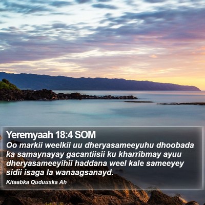Yeremyaah 18:4 SOM Bible Verse Image