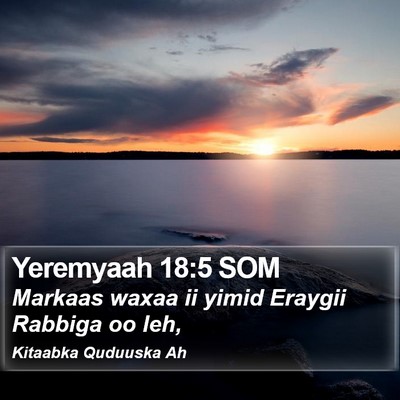 Yeremyaah 18:5 SOM Bible Verse Image
