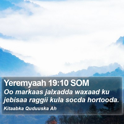 Yeremyaah 19:10 SOM Bible Verse Image
