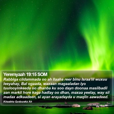 Yeremyaah 19:15 SOM Bible Verse Image