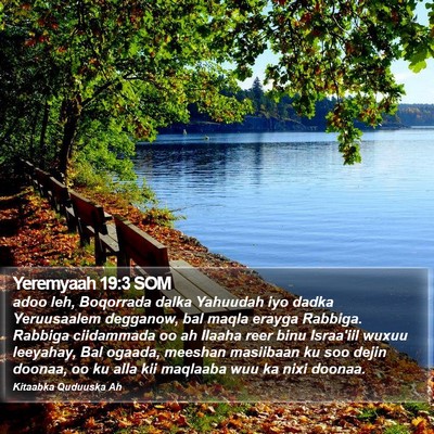 Yeremyaah 19:3 SOM Bible Verse Image