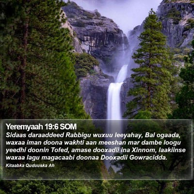Yeremyaah 19:6 SOM Bible Verse Image