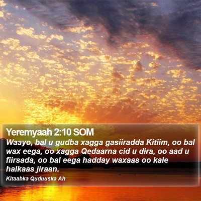 Yeremyaah 2:10 SOM Bible Verse Image