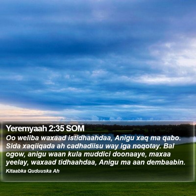 Yeremyaah 2:35 SOM Bible Verse Image