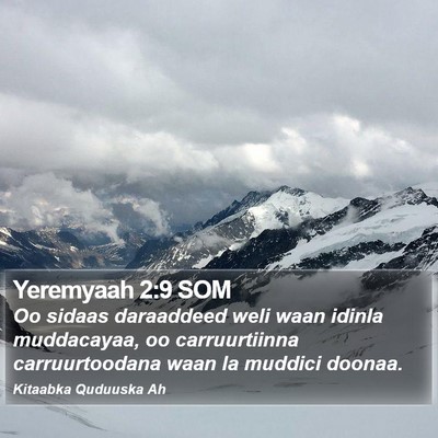Yeremyaah 2:9 SOM Bible Verse Image