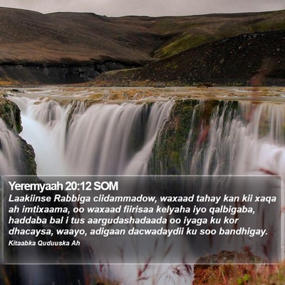Yeremyaah 20:12 SOM Bible Verse Image