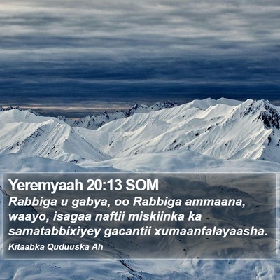 Yeremyaah 20:13 SOM Bible Verse Image
