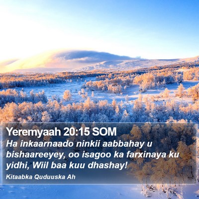 Yeremyaah 20:15 SOM Bible Verse Image
