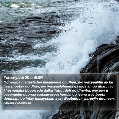 Yeremyaah 20:5 SOM Bible Verse Image