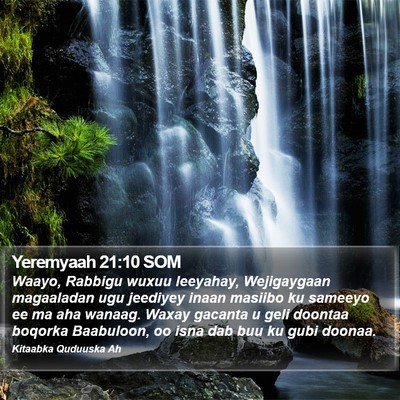Yeremyaah 21:10 SOM Bible Verse Image
