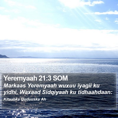 Yeremyaah 21:3 SOM Bible Verse Image