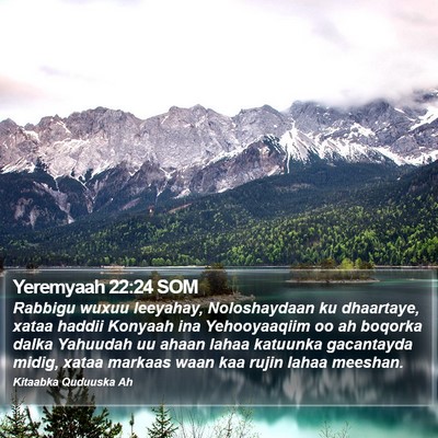 Yeremyaah 22:24 SOM Bible Verse Image
