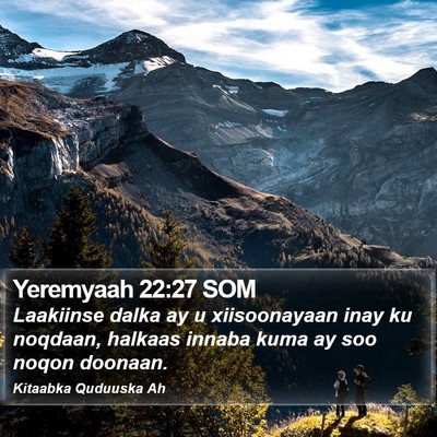 Yeremyaah 22:27 SOM Bible Verse Image