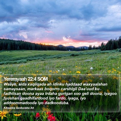 Yeremyaah 22:4 SOM Bible Verse Image