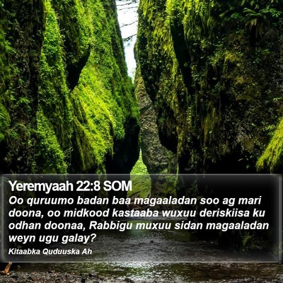 Yeremyaah 22:8 SOM Bible Verse Image