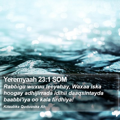 Yeremyaah 23:1 SOM Bible Verse Image