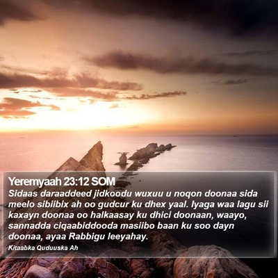 Yeremyaah 23:12 SOM Bible Verse Image