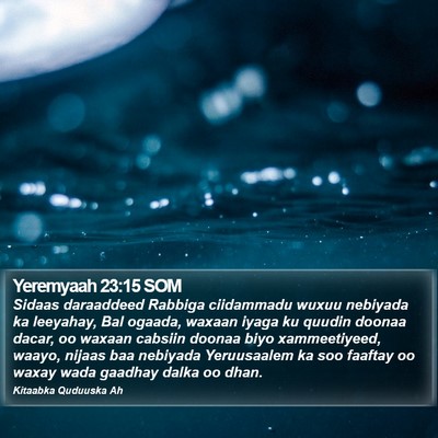 Yeremyaah 23:15 SOM Bible Verse Image