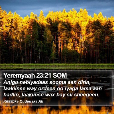 Yeremyaah 23:21 SOM Bible Verse Image