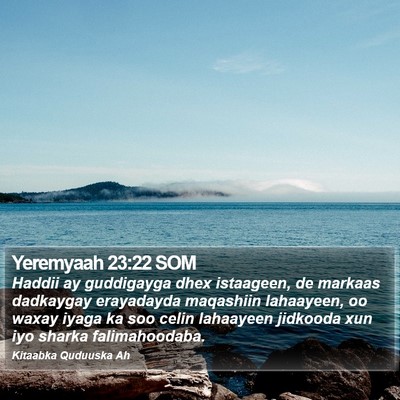 Yeremyaah 23:22 SOM Bible Verse Image