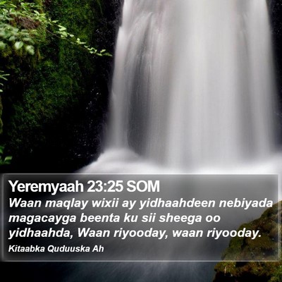 Yeremyaah 23:25 SOM Bible Verse Image