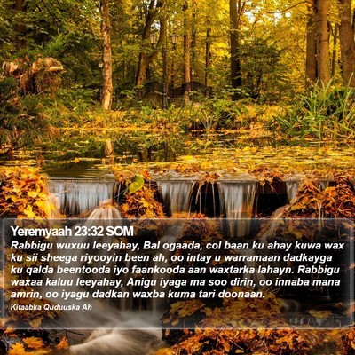 Yeremyaah 23:32 SOM Bible Verse Image