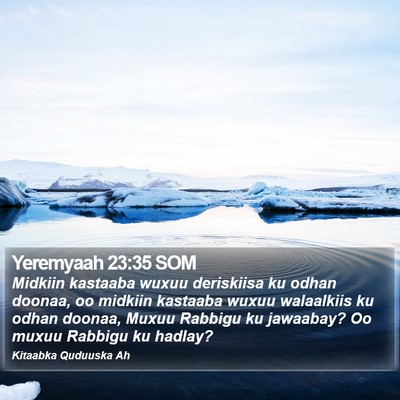 Yeremyaah 23:35 SOM Bible Verse Image