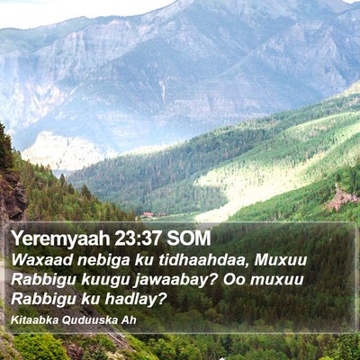 Yeremyaah 23:37 SOM Bible Verse Image