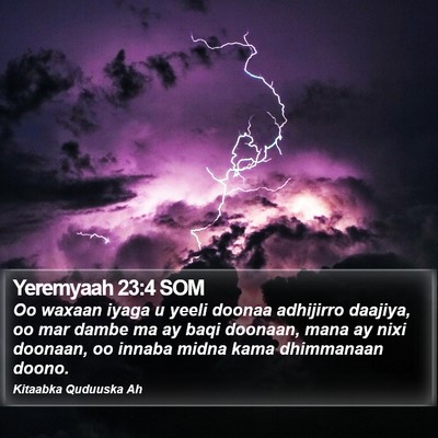 Yeremyaah 23:4 SOM Bible Verse Image