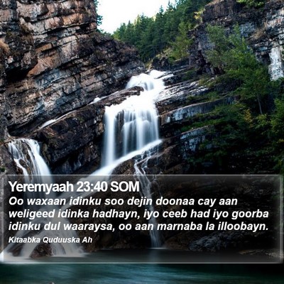 Yeremyaah 23:40 SOM Bible Verse Image