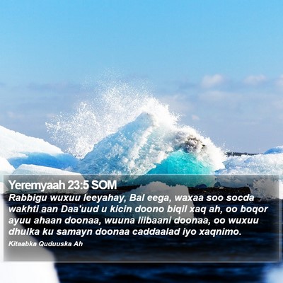 Yeremyaah 23:5 SOM Bible Verse Image
