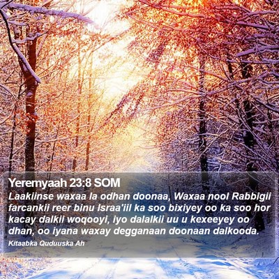 Yeremyaah 23:8 SOM Bible Verse Image