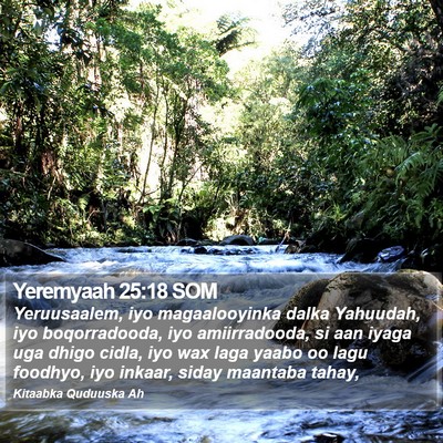 Yeremyaah 25:18 SOM Bible Verse Image