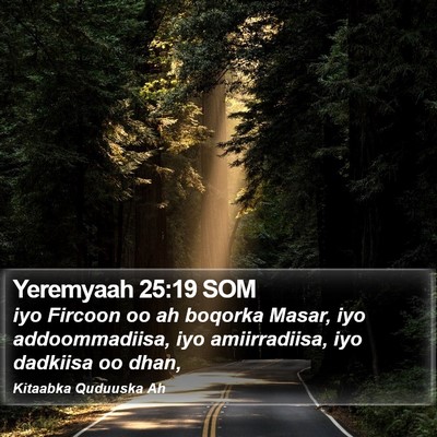 Yeremyaah 25:19 SOM Bible Verse Image