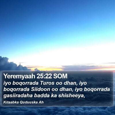 Yeremyaah 25:22 SOM Bible Verse Image