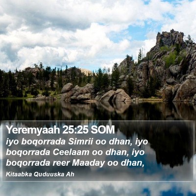 Yeremyaah 25:25 SOM Bible Verse Image