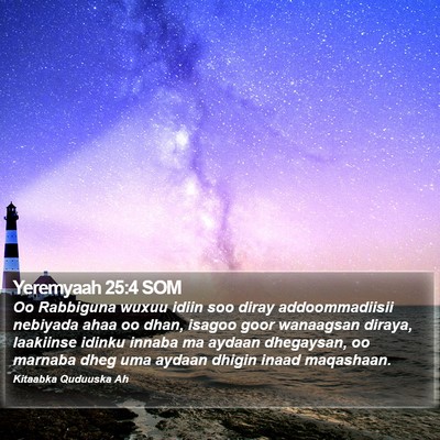 Yeremyaah 25:4 SOM Bible Verse Image