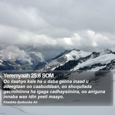 Yeremyaah 25:6 SOM Bible Verse Image