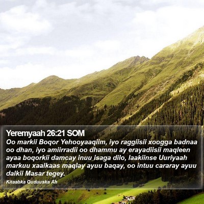 Yeremyaah 26:21 SOM Bible Verse Image