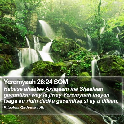 Yeremyaah 26:24 SOM Bible Verse Image