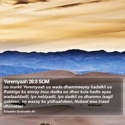 Yeremyaah 26:8 SOM Bible Verse Image