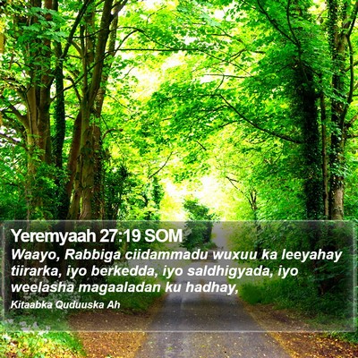 Yeremyaah 27:19 SOM Bible Verse Image