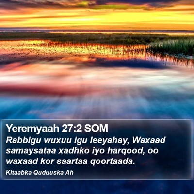 Yeremyaah 27:2 SOM Bible Verse Image