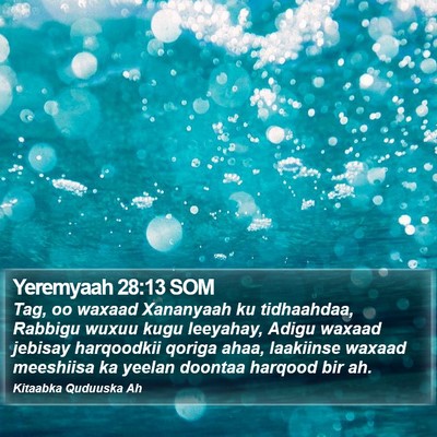 Yeremyaah 28:13 SOM Bible Verse Image