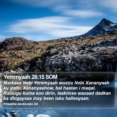 Yeremyaah 28:15 SOM Bible Verse Image