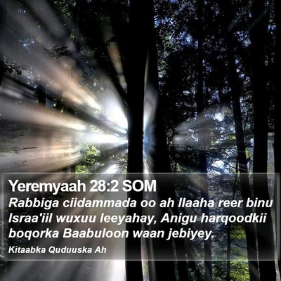 Yeremyaah 28:2 SOM Bible Verse Image